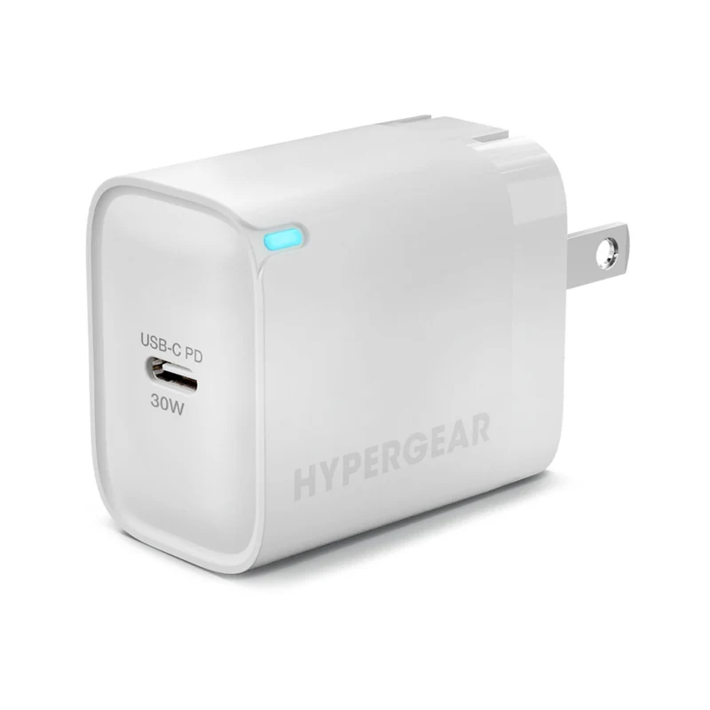 HyperGear 30W USB-C PD Wall Charger Hub with LED - White