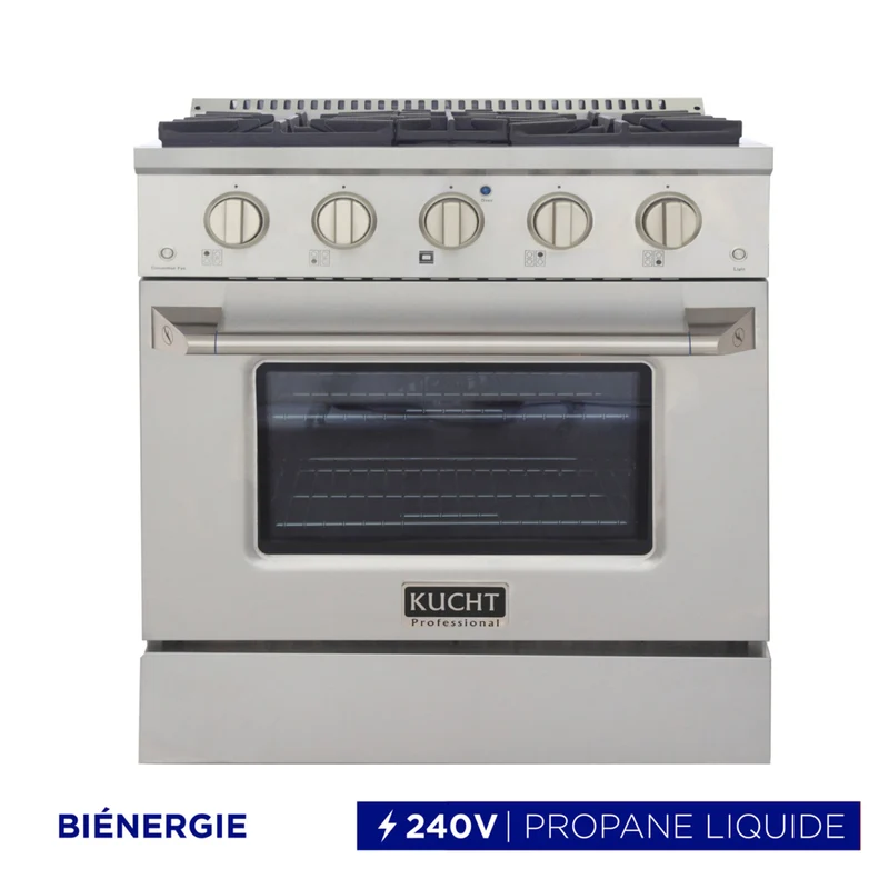 Kucht - 30 po Série KDF Cuisinière Pro Style au gaz propane - Acier inoxydable