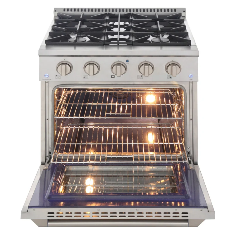 Kucht 30" KDF Series Pro Style Propane Gas Dual Fuel Range - Stainless Steel