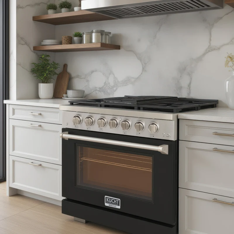 Kucht - 36 po Série KFX-X Cuisinière Pro Style au gaz propane - Acier inoxydable/Noir