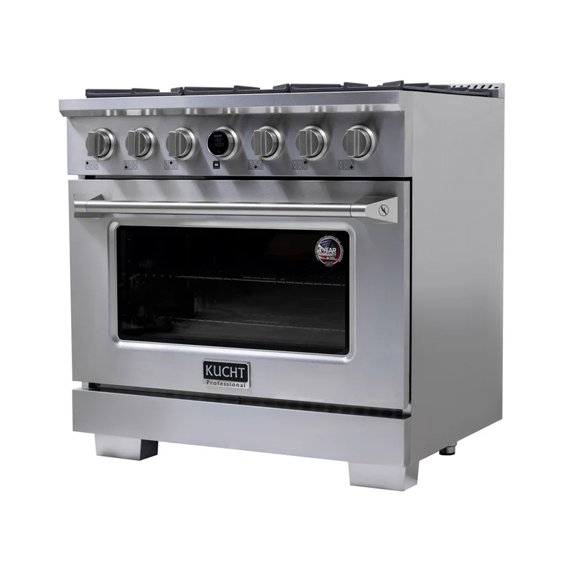 Kucht - 36 po Série KXP Cuisinière double énergie Gaz naturel - Acier inoxydable