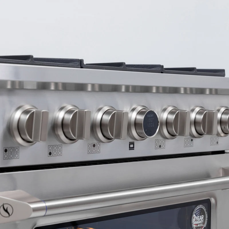 Kucht - 36 po Série KXP Cuisinière double énergie Gaz naturel - Acier inoxydable