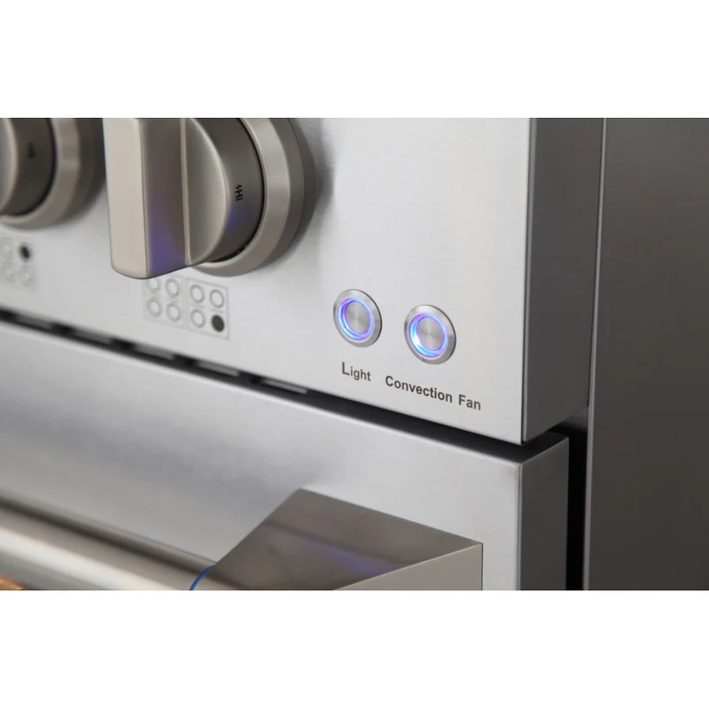Kucht - 48 po Série KDF Cuisinière Pro Style à double combustible - Acier inoxydable