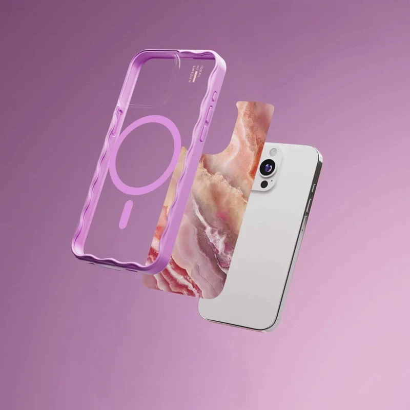 Ideal of Sweden - Pack Imprimé iPhone 17 Pro - Marbre rose poudré