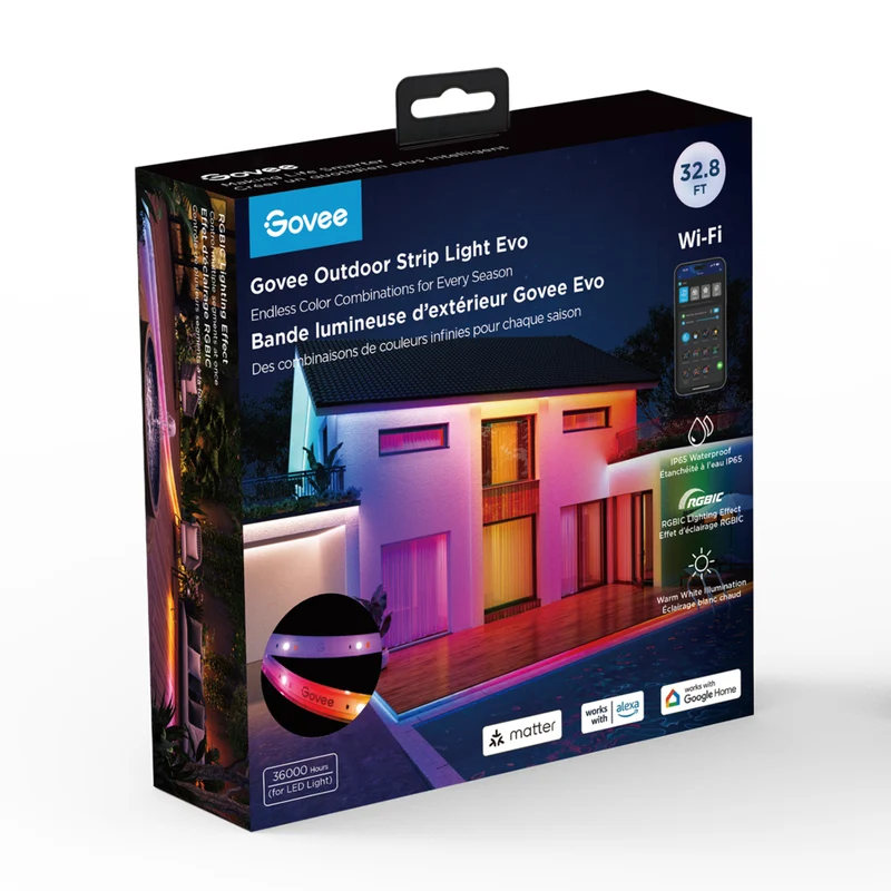 Govee 32.8' Outdoor RGBICW Strip Light Evo