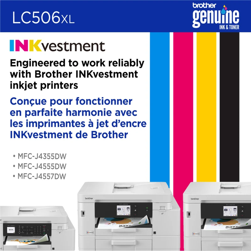 Brother Genuine LC506XLBKS Ink Cartridge - High Yield - Black