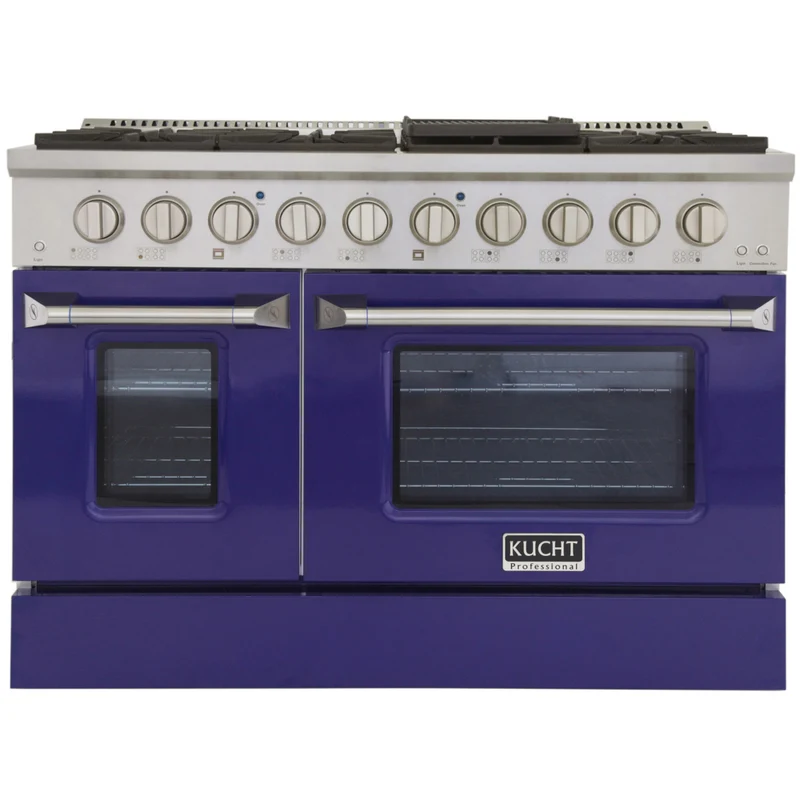 Kucht 48" KNG Series Pro Style Propane Gas Range - Stainless Steel/Blue