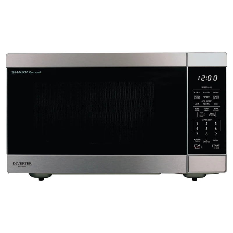 Sharp Carousel 1.6 cu. ft. Countertop Microwave Oven with Inverter Technology - Stainless Steel