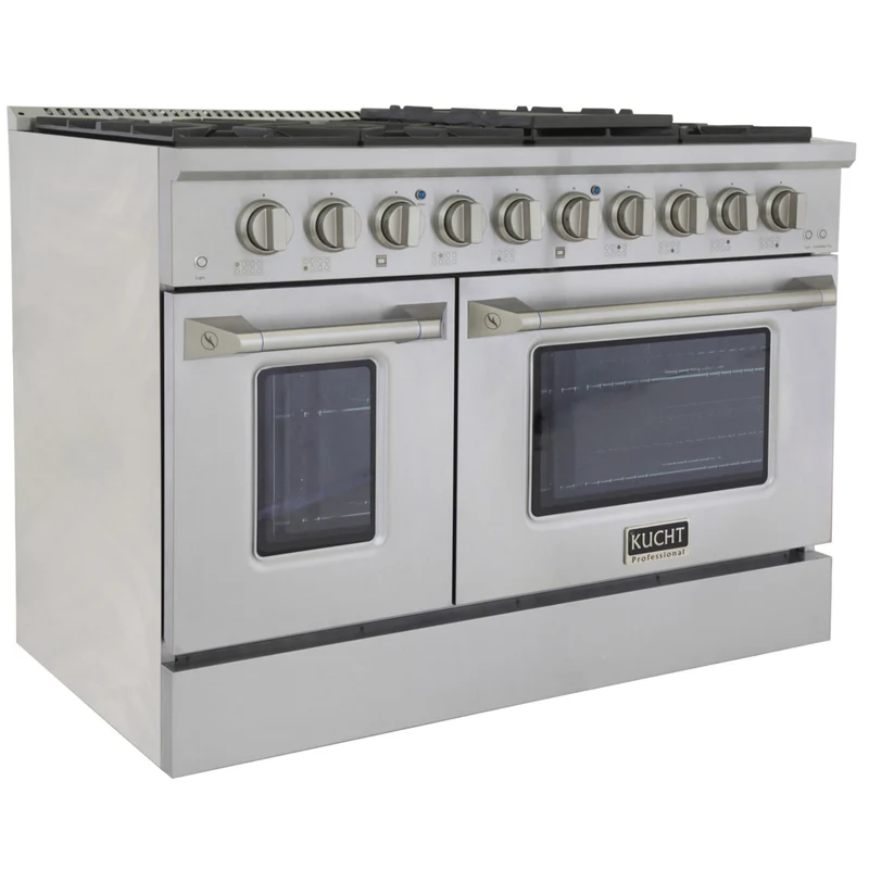 Kucht - 48 po Série KNG Cuisinière Pro Style au gaz naturel - Acier inoxydable