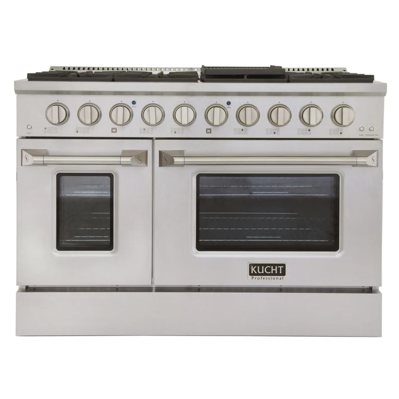 Kucht 48" KNG Series Pro Style Natural Gas Range - Stainless Steel