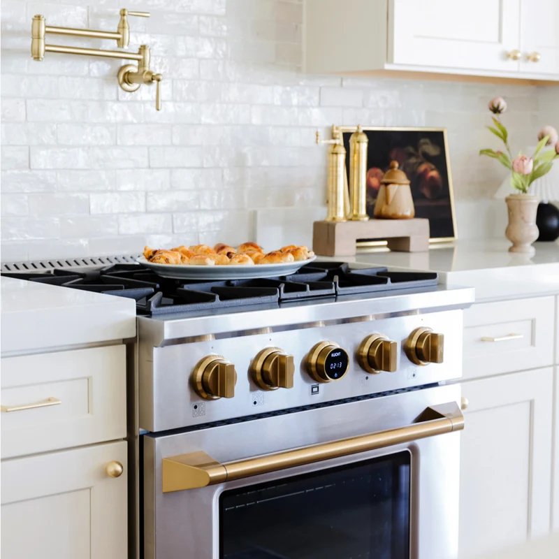 Kucht 30" KXP Series Dual Fuel Range Propane Gas - Stainless Steel/Gold