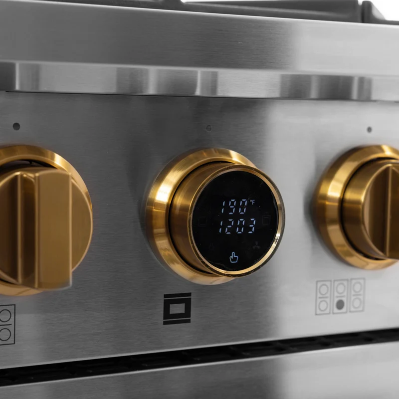 Kucht 30" KXP Series Dual Fuel Range Propane Gas - Stainless Steel/Gold