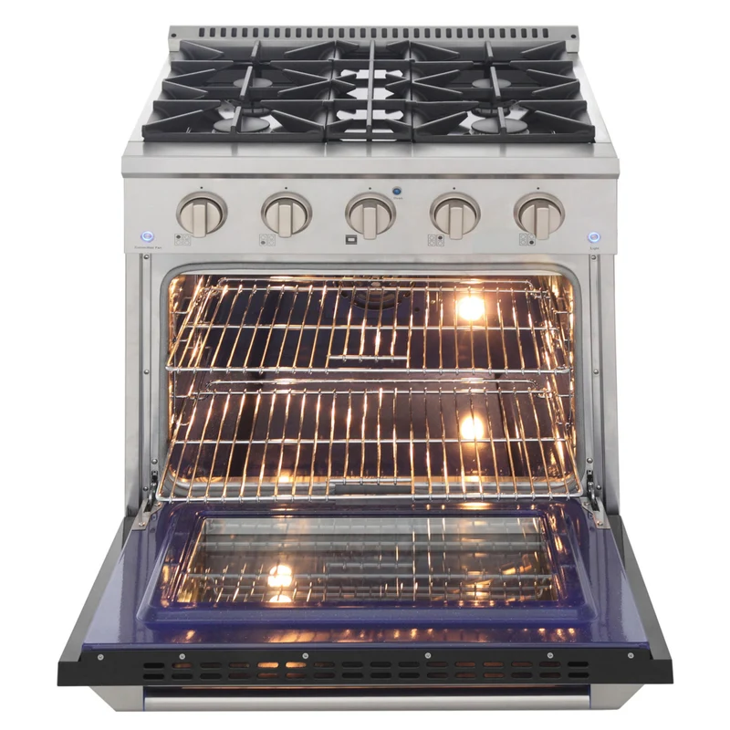 Kucht - 30 po Série KDF Cuisinière Pro Style au gaz propane - Acier inoxydable/Noir