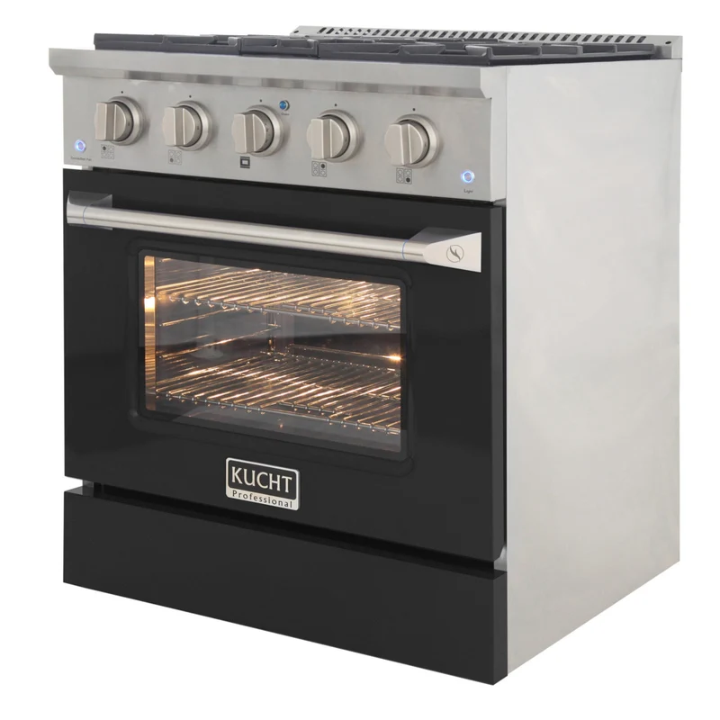 Kucht - 30 po Série KDF Cuisinière Pro Style au gaz propane - Acier inoxydable/Noir