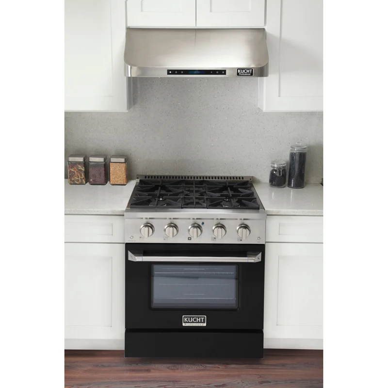 Kucht 30" KDF Series Pro Style Propane Gas Dual Fuel Range - Stainless Steel/Black