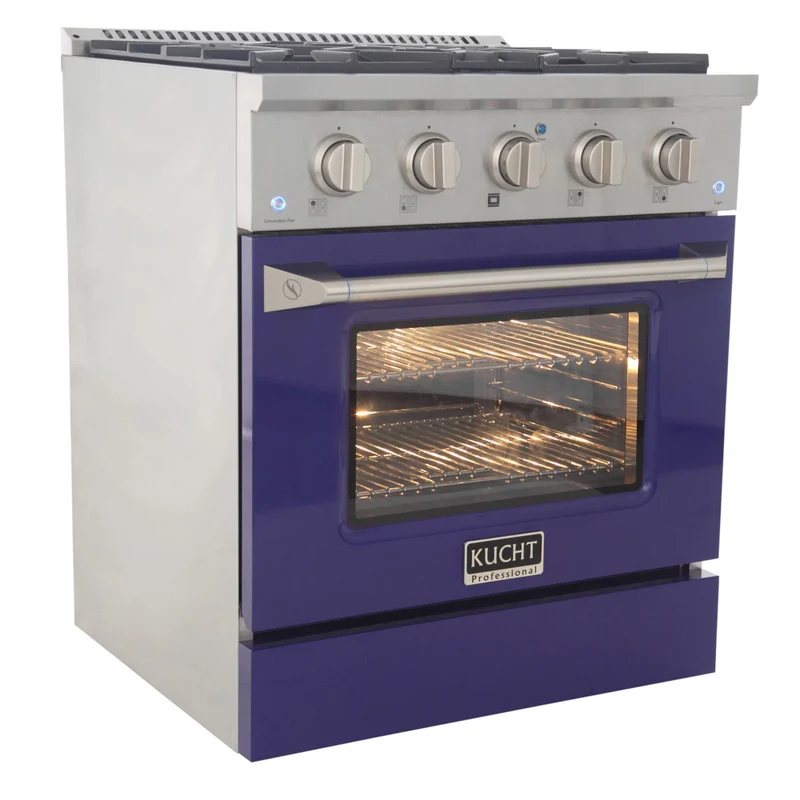 Kucht - 30 po Série KDF Cuisinière Pro Style au gaz naturel - Acier inoxydable/Bleu
