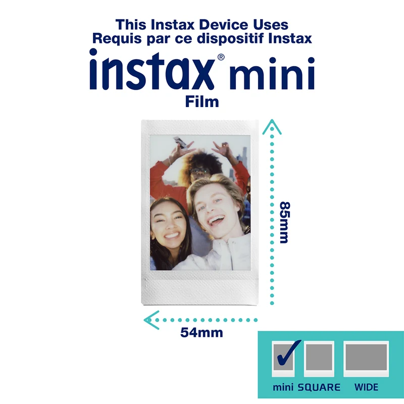 Fujifilm - Instax Mini Instant ensemble de films instantanés, 20 poses - Macaron/Bonbons