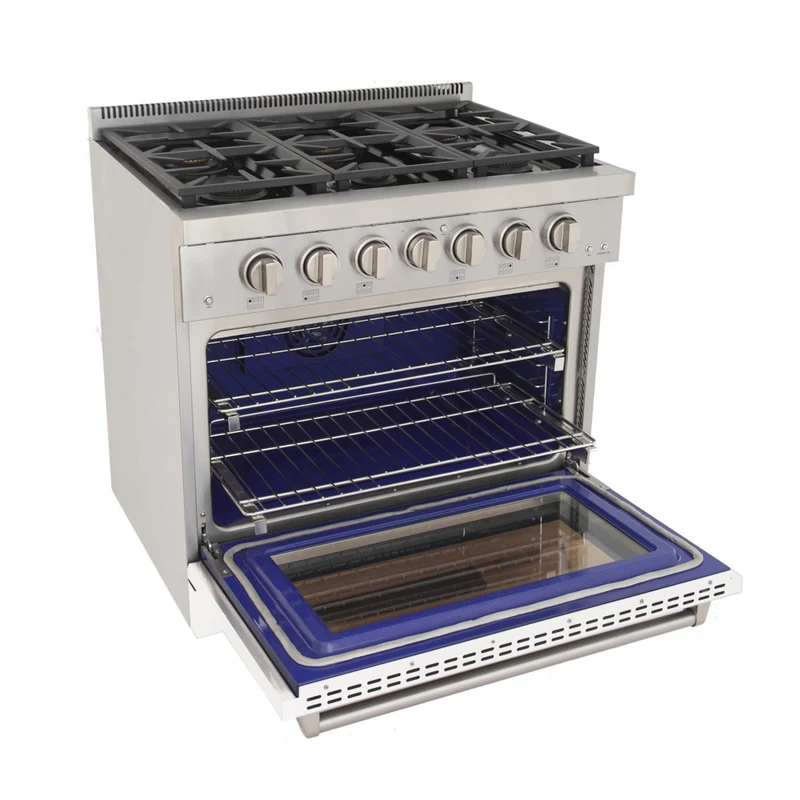 Kucht - 36 po Série KFX-X Cuisinière Pro Style au gaz propane - Acier inoxydable/Blanc