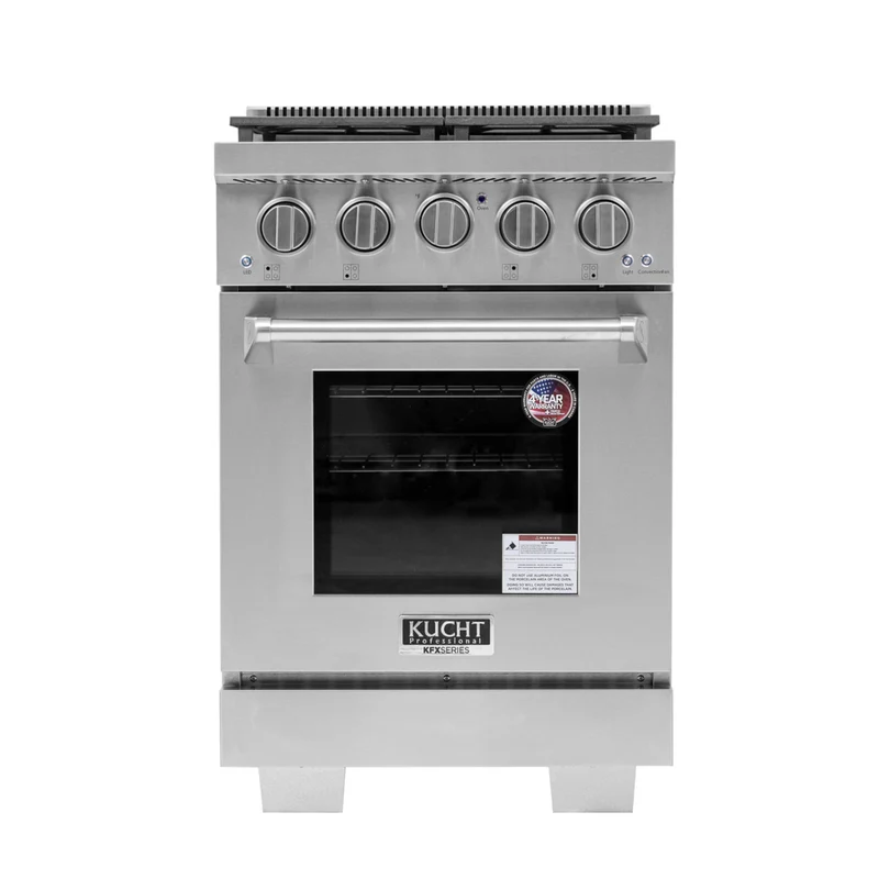 Kucht - 24 po Série KFX-X Cuisinière Pro Style au gaz naturel - Acier inoxydable