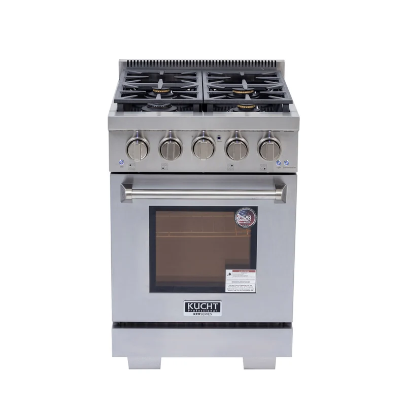 Kucht - 24 po Série KFX-X Cuisinière Pro Style au gaz naturel - Acier inoxydable