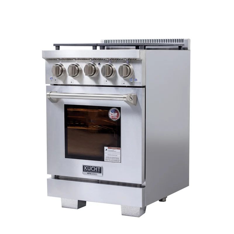 Kucht - 24 po Série KFX-X Cuisinière Pro Style au gaz naturel - Acier inoxydable