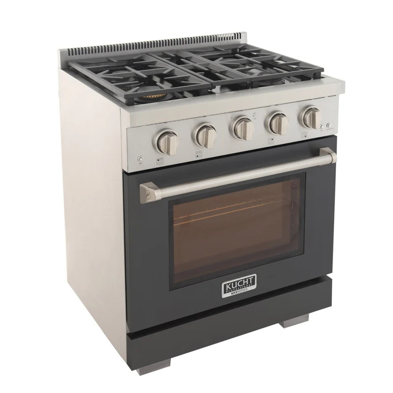 Kucht - 30 po Série KFX-X Cuisinière Pro Style au gaz propane - Acier inoxydable/Gris ciment