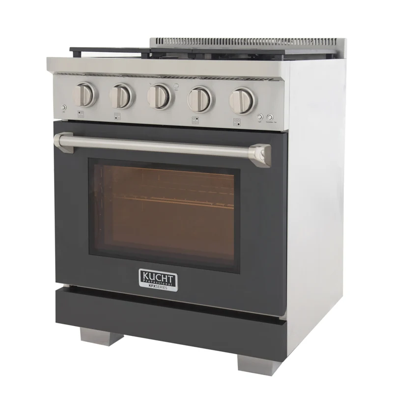 Kucht - 30 po Série KFX-X Cuisinière Pro Style au gaz propane - Acier inoxydable/Gris ciment