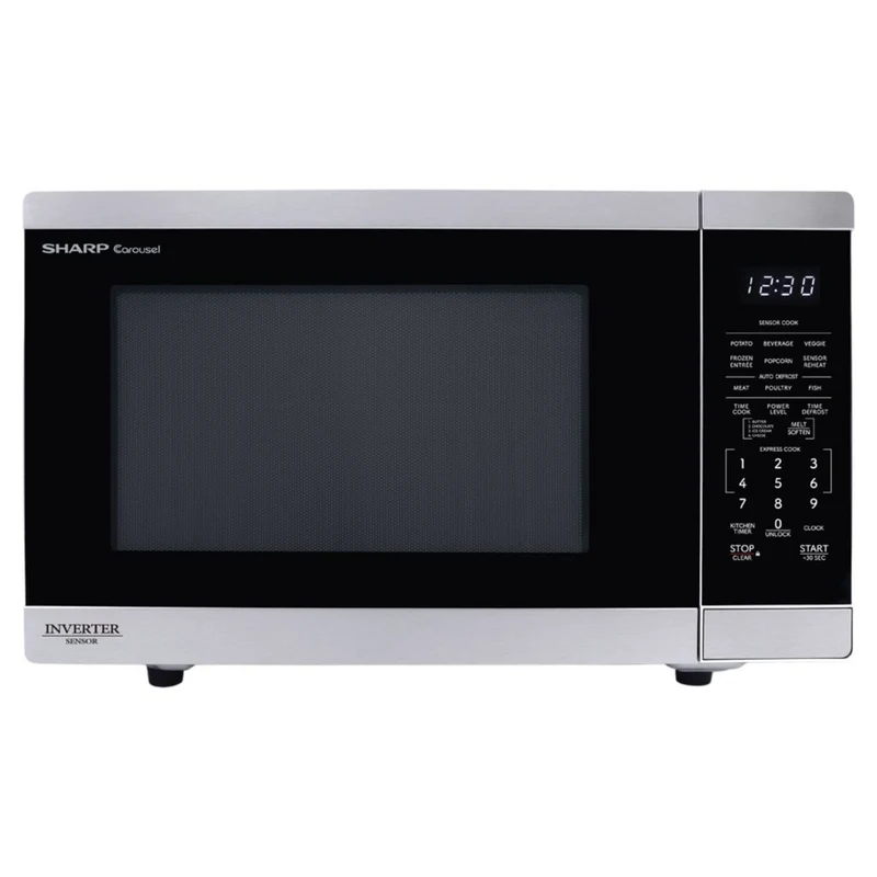 Sharp Carousel 1.4 cu. ft. Countertop Microwave Oven with Inverter Technology - Stainless Steel