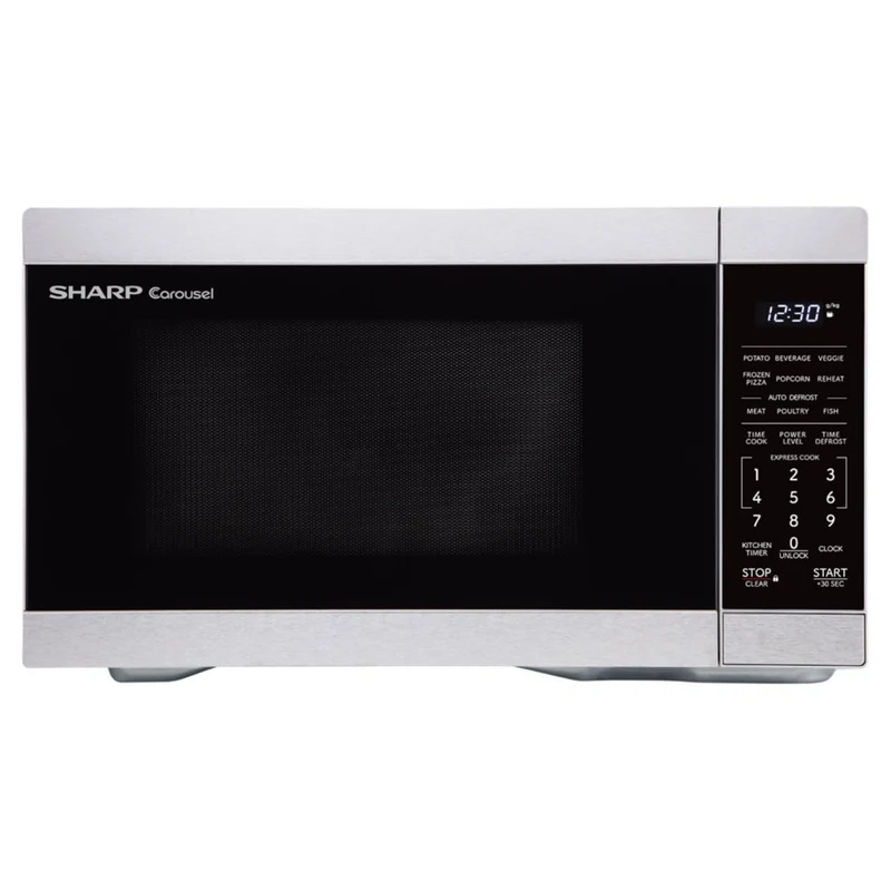 Sharp Carousel 0.9 cu. ft. Countertop Microwave Oven - Stainless Steel