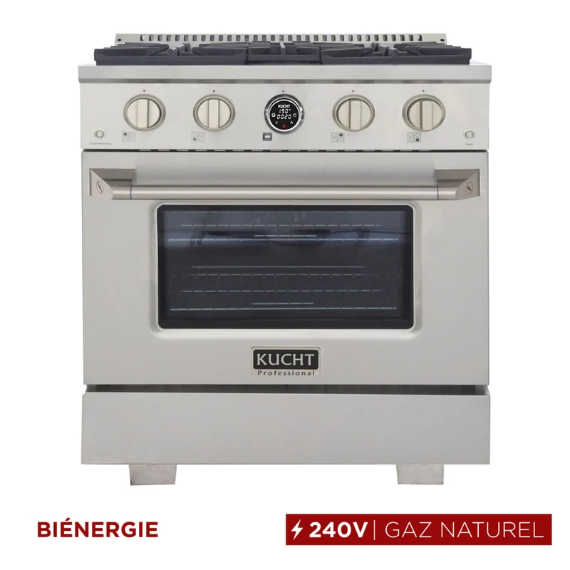 Kucht - 30 po Série KXP Cuisinière double énergie Gaz naturel - Acier inoxydable