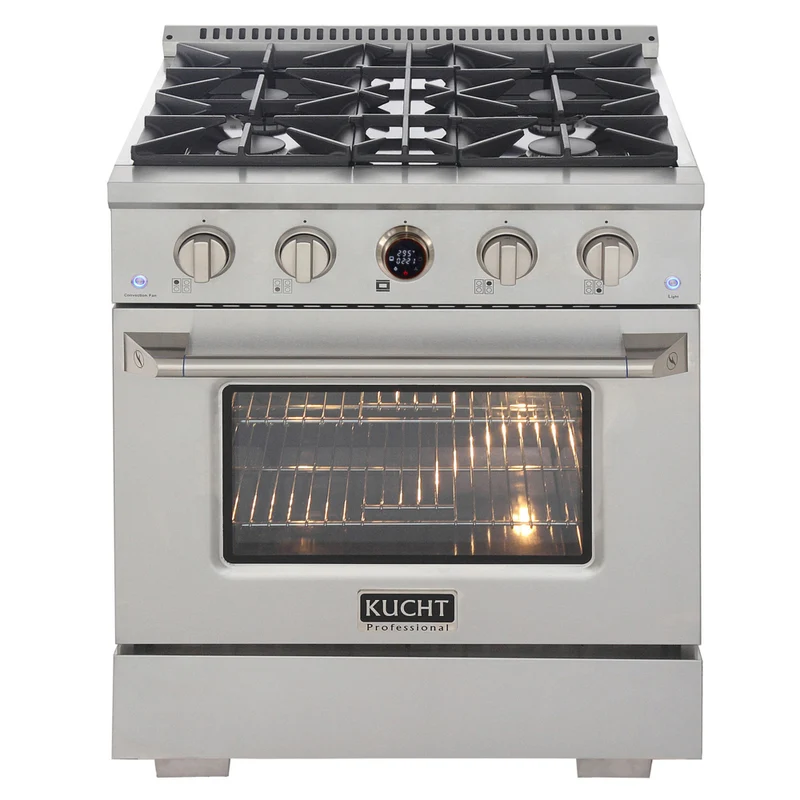 Kucht 30" KXP Series Dual Fuel Range Natural Gas - Stainless Steel