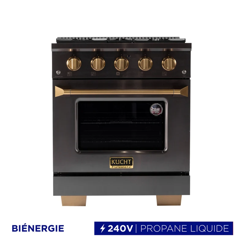 Kucht - 30 po Série KED style professionnel à double combustible, prête pour le propane - Gemstone