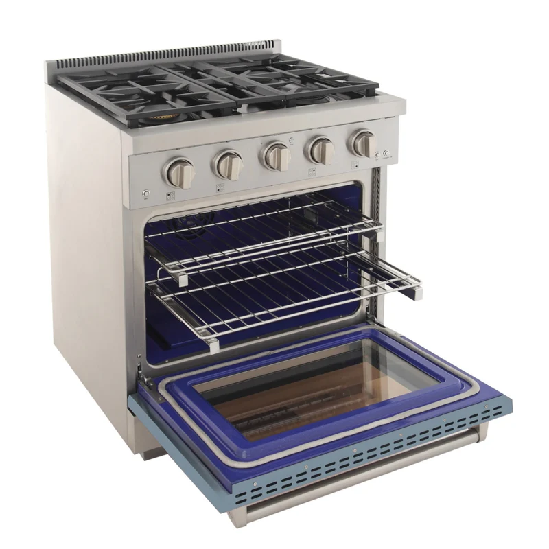Kucht - 30 po Série KFX-X Cuisinière Pro Style au gaz propane - Acier inoxydable/Bleu pâle
