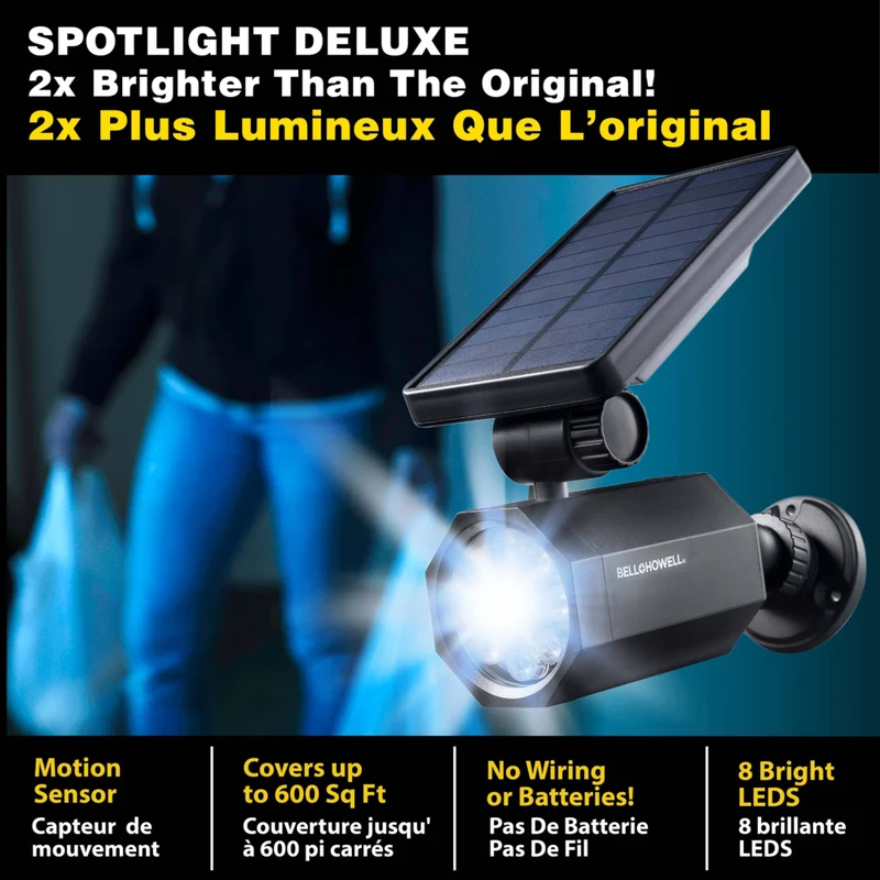 Lampes solaires à DEL Bell+Howell Bionic Spotlight Deluxe avec détecteur de mouvement