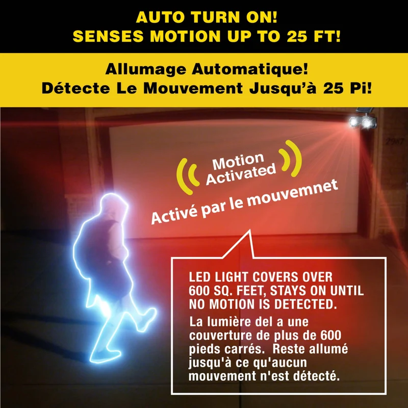 Lampes solaires à DEL Bell+Howell Bionic Spotlight Deluxe avec détecteur de mouvement