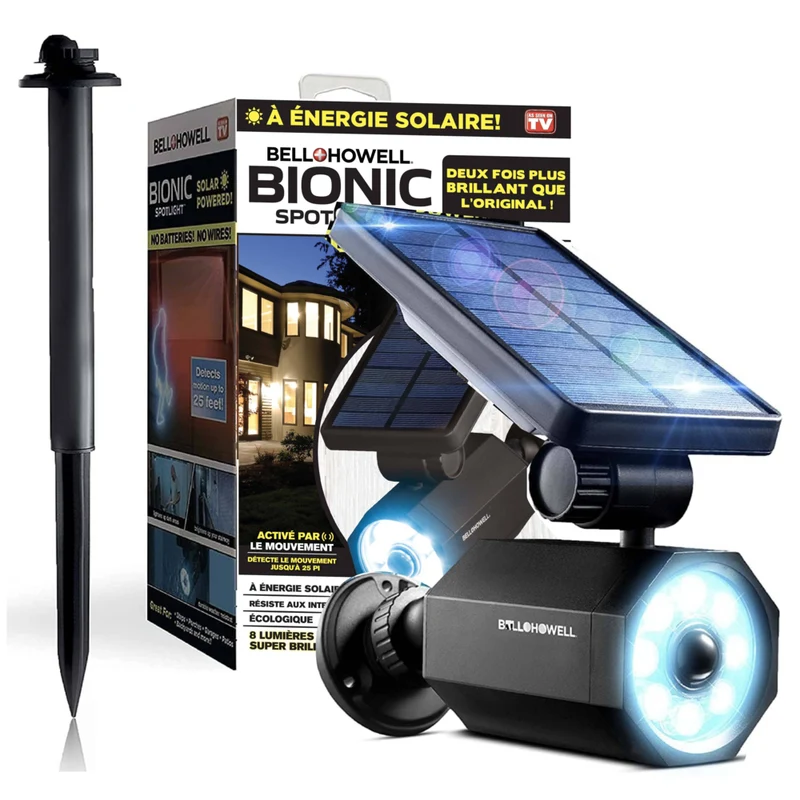 Bell+Howell Bionic Spotlight Deluxe Solar LED Motion Activated Security Light