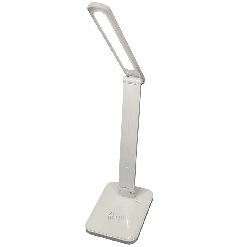 Merangue LED Desk Lamp - Wireless Charger - White