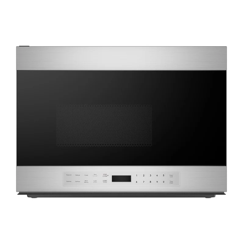 Sharp - Four à micro-ondes à hotte intégrée de 24 po - Acier inoxydable/verre noir