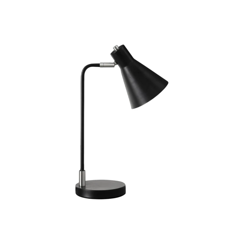 Monarch Specialties 17" H Contemporary Table Lamp - Black Metal / Silver Metal