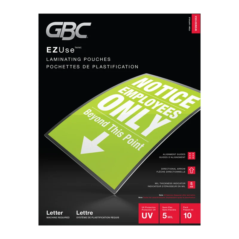 Swingline EZUse Laminating Pouches - 5mil - Letter Size