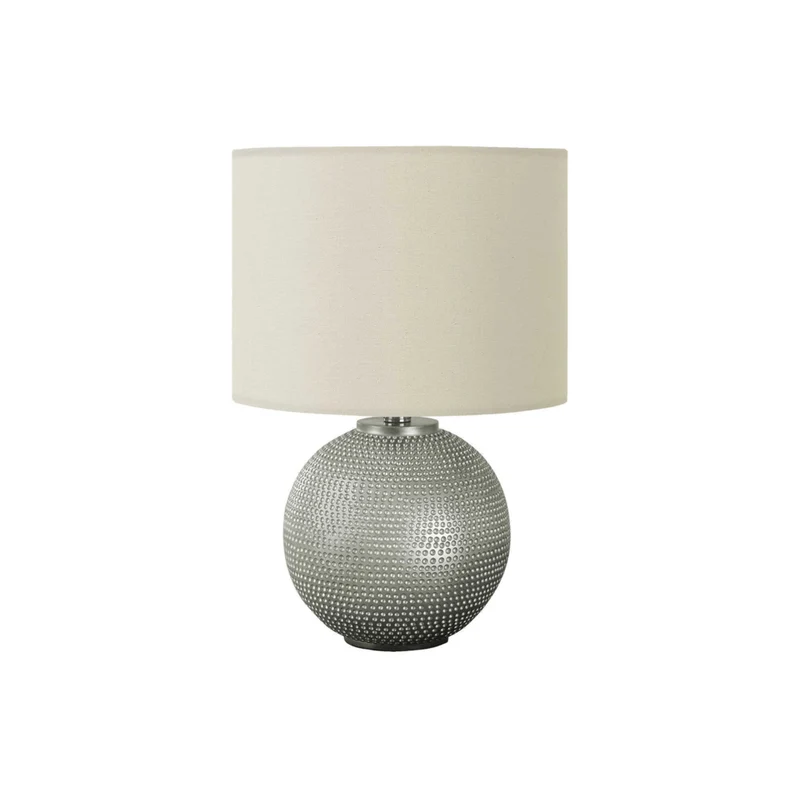 Monarch Specialties 19" H Table Lamp - Grey Resin / Ivory / Cream Shade