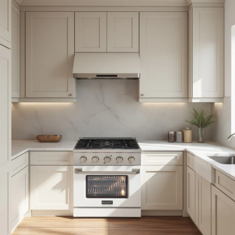 Kucht - 30 po Série KNG Cuisinière Pro Style au gaz naturel - Acier inoxydable/Blanc
