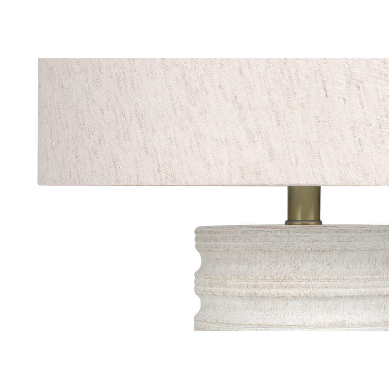 Monarch Specialties - Luminaire - 28 po H Lampe De Table - Résine Crème - Abat-Jour Ivoire / Crème - Transitionnel