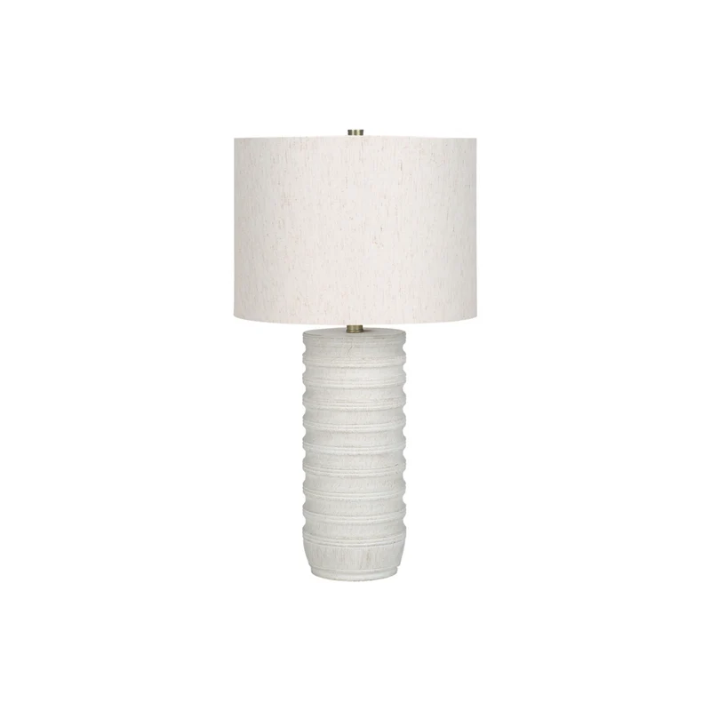 Monarch Specialties 28" H Table Lamp - Cream Resin / Ivory / Cream Shade