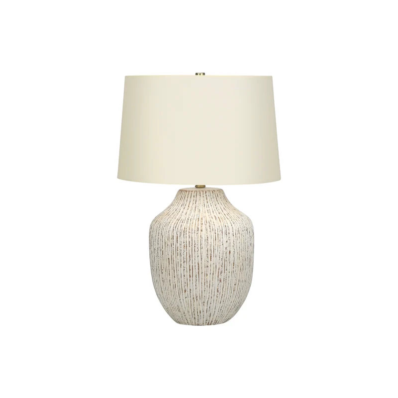 Monarch Specialties - Luminaire - 26 po H Lampe De Table - Crème Céramique - Abat-Jour Ivoire / Crème - Transitionnel