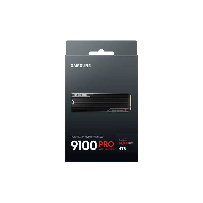 Samsung 9100 Pro with Heatsink PCIe Gen5. X4 NVMe 2.0 - 4 TB - BLACK