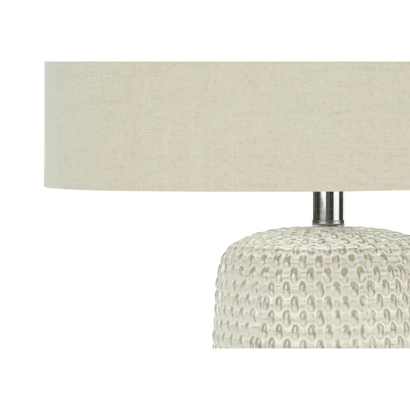 Monarch Specialties - Luminaire - 31 po H Lampe De Table - Crème Céramique - Abat-Jour Beige - Contemporain