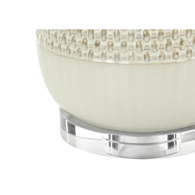Monarch Specialties - Luminaire - 31 po H Lampe De Table - Crème Céramique - Abat-Jour Beige - Contemporain
