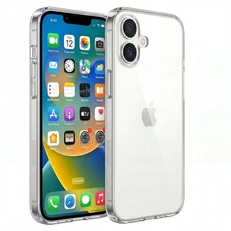 LBT - Iphone 16 Plus- Gel Grip Silicone Étui - Clear