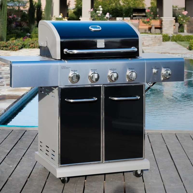 Kenmore - Barbecue au gaz à 4 brûleurs avec brûleur latéral de saisie